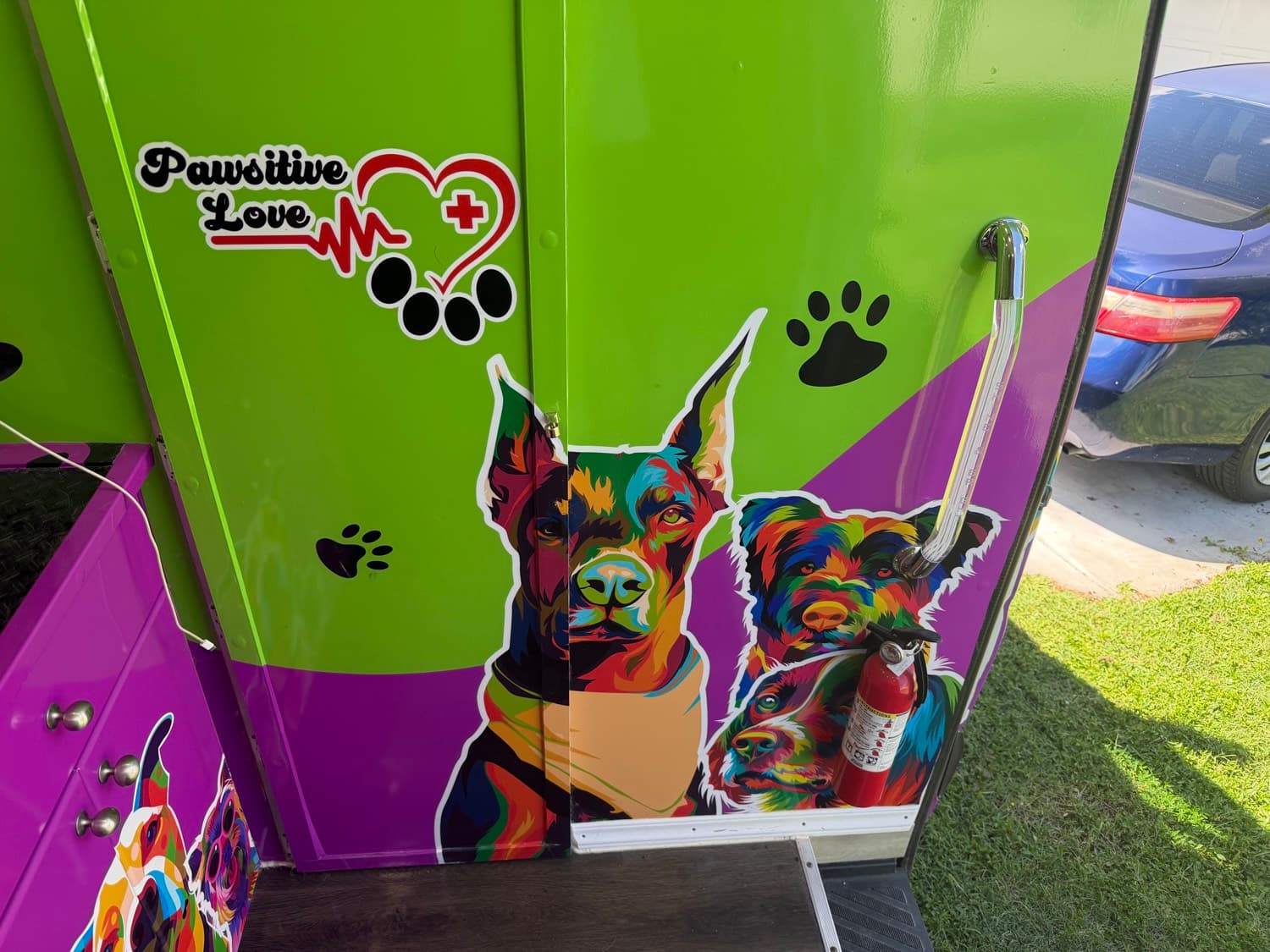 Pawsitive Love Dog mobile dog grooming van